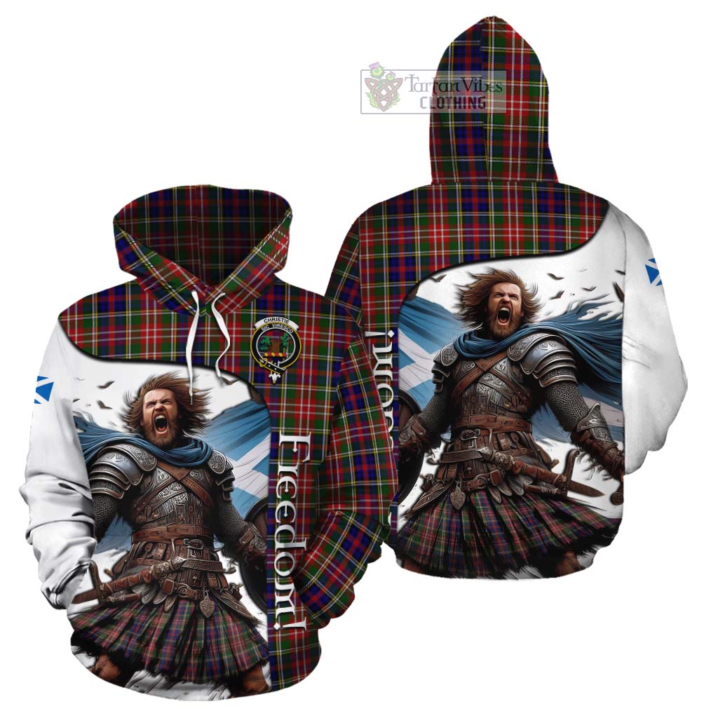 Tartan Vibes Clothing Christie Crest Tartan Cotton Hoodie Inspired by the Freedom of Scottish Warrior
