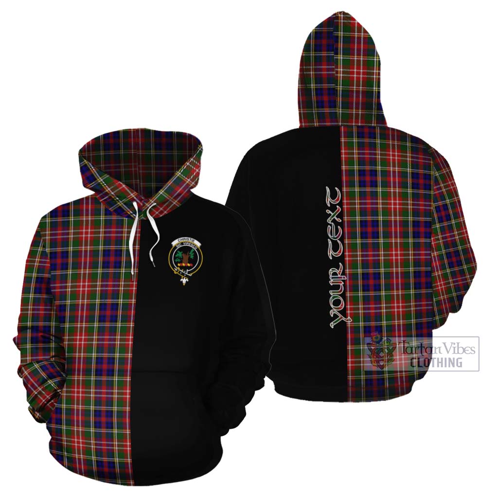 Tartan Vibes Clothing Christie Tartan Cotton Hoodie with Family Crest and Half Of Me Style