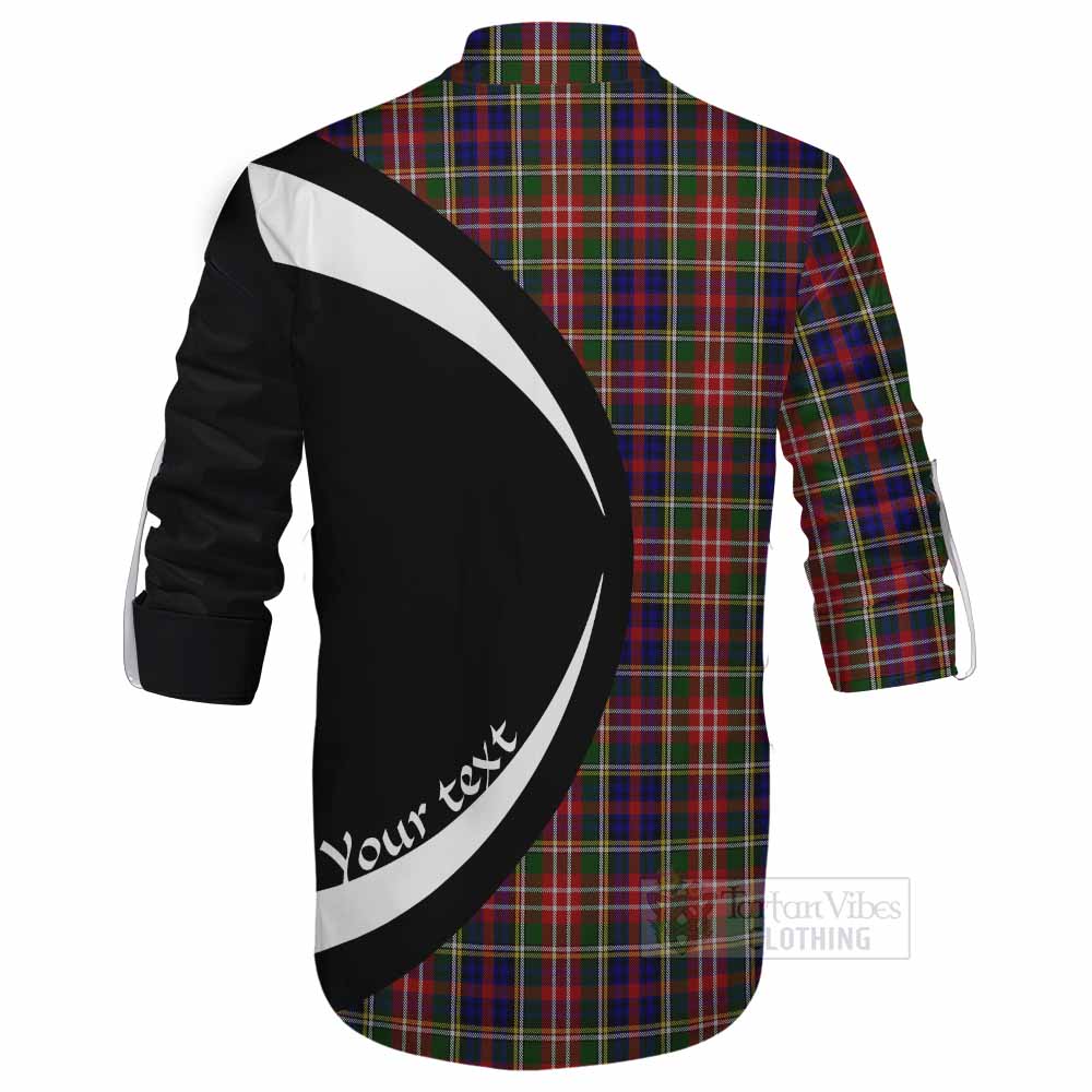 Tartan Vibes Clothing Christie Tartan Ghillie Kilt Shirt with Family Crest Circle Style