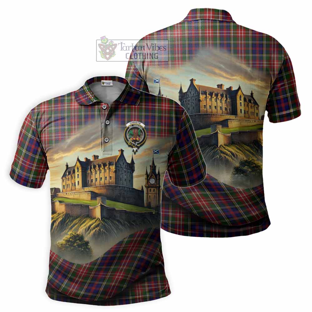 Tartan Vibes Clothing Christie Tartan Family Crest Polo Shirt with Scottish Ancient Castle Stype