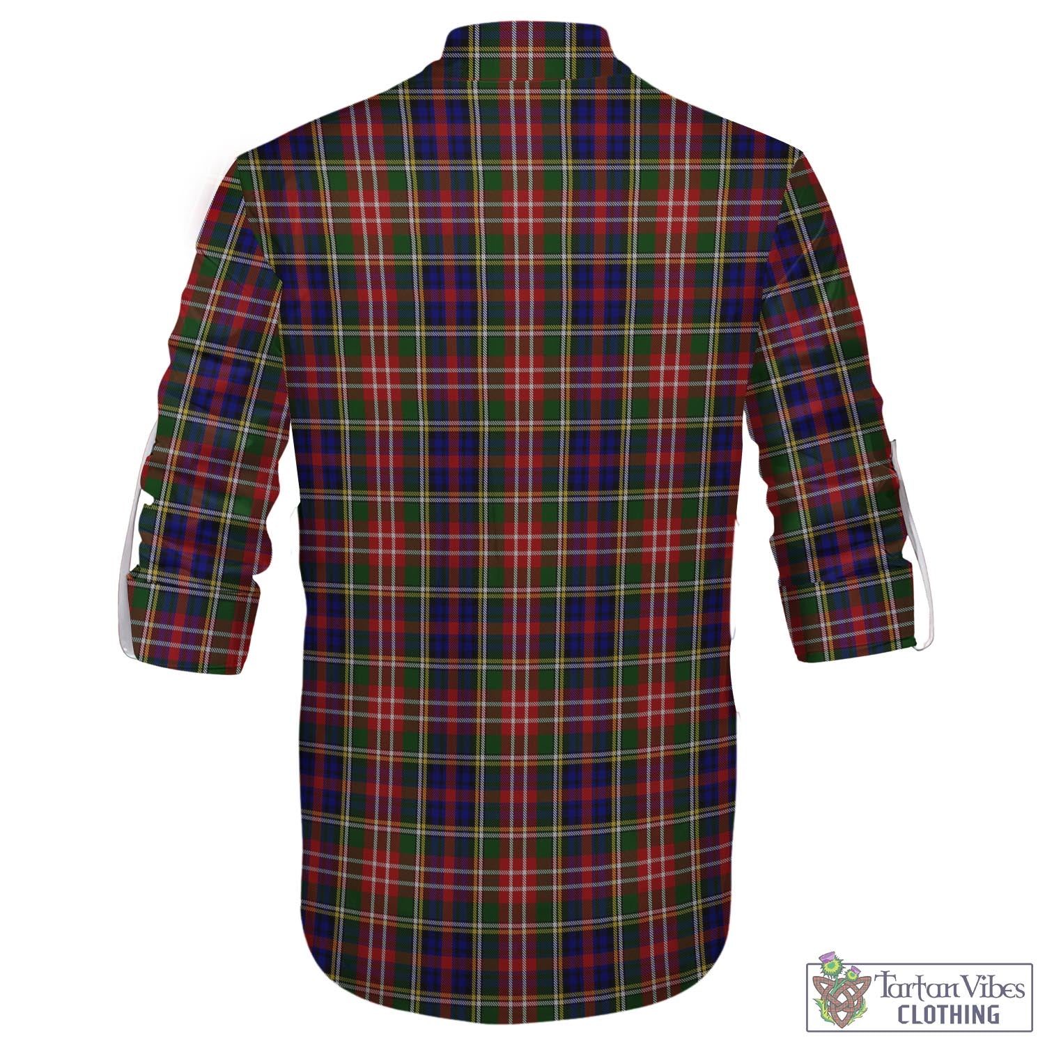 Tartan Vibes Clothing Christie Tartan Men's Scottish Traditional Jacobite Ghillie Kilt Shirt with Family Crest