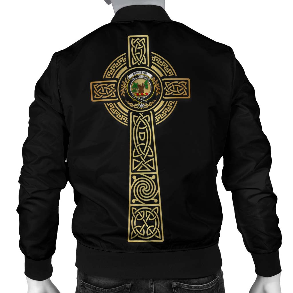 Christie Clan Bomber Jacket with Golden Celtic Tree Of Life - Tartanvibesclothing