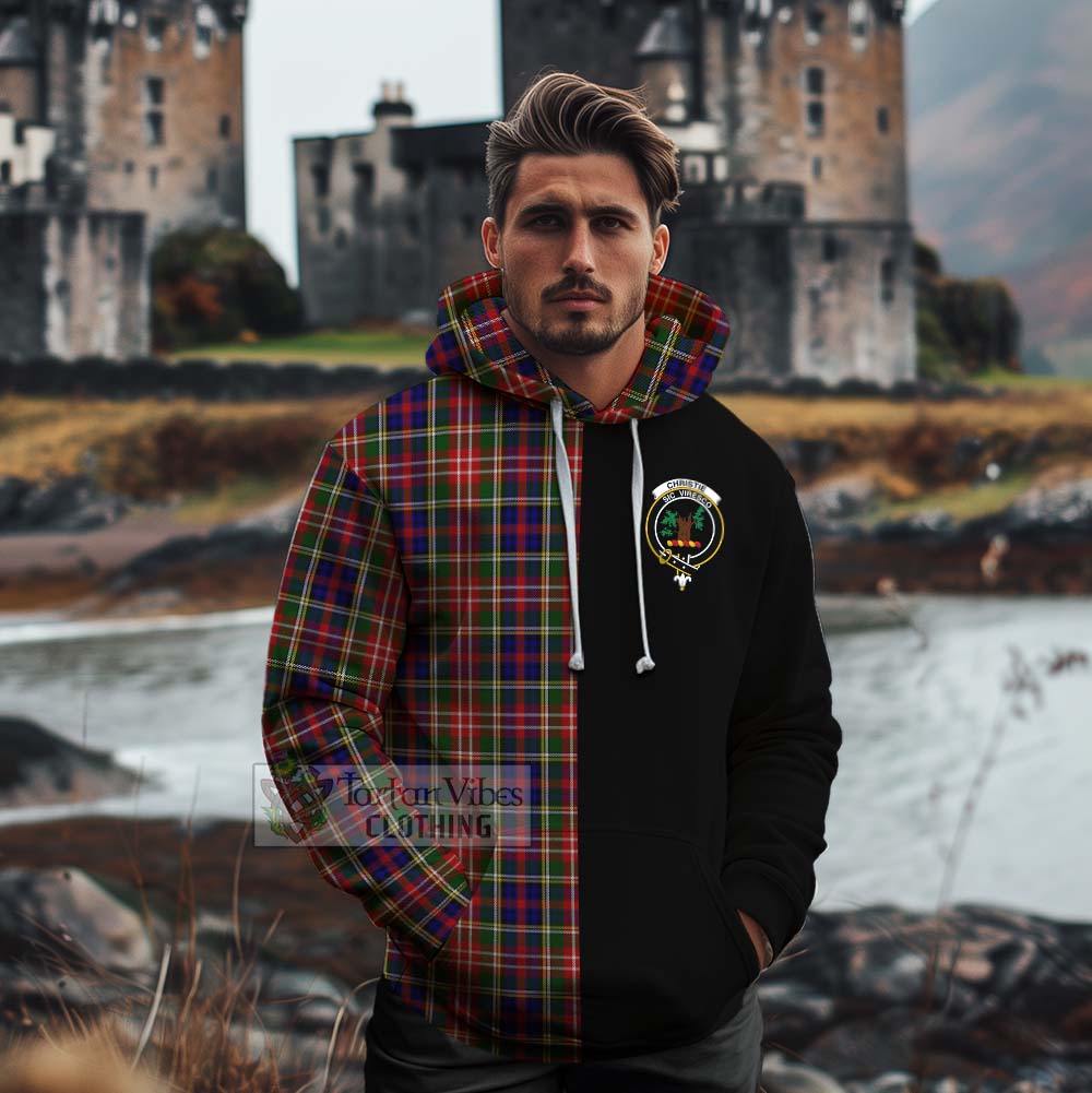 Tartan Vibes Clothing Christie Tartan Cotton Hoodie with Family Crest and Half Of Me Style