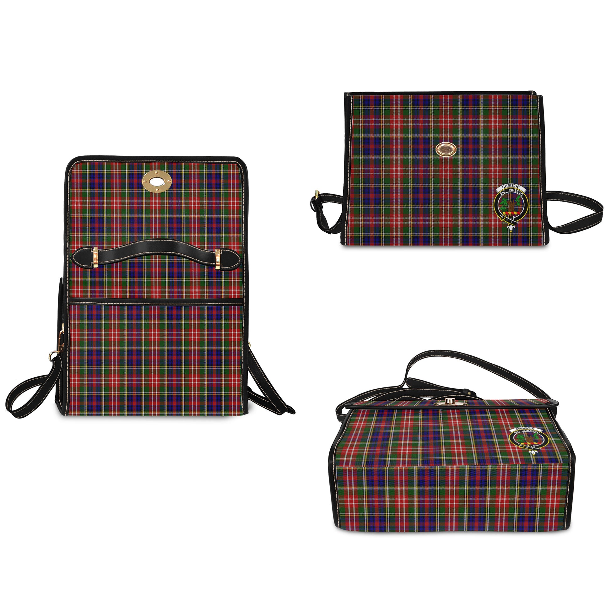 christie-tartan-leather-strap-waterproof-canvas-bag-with-family-crest