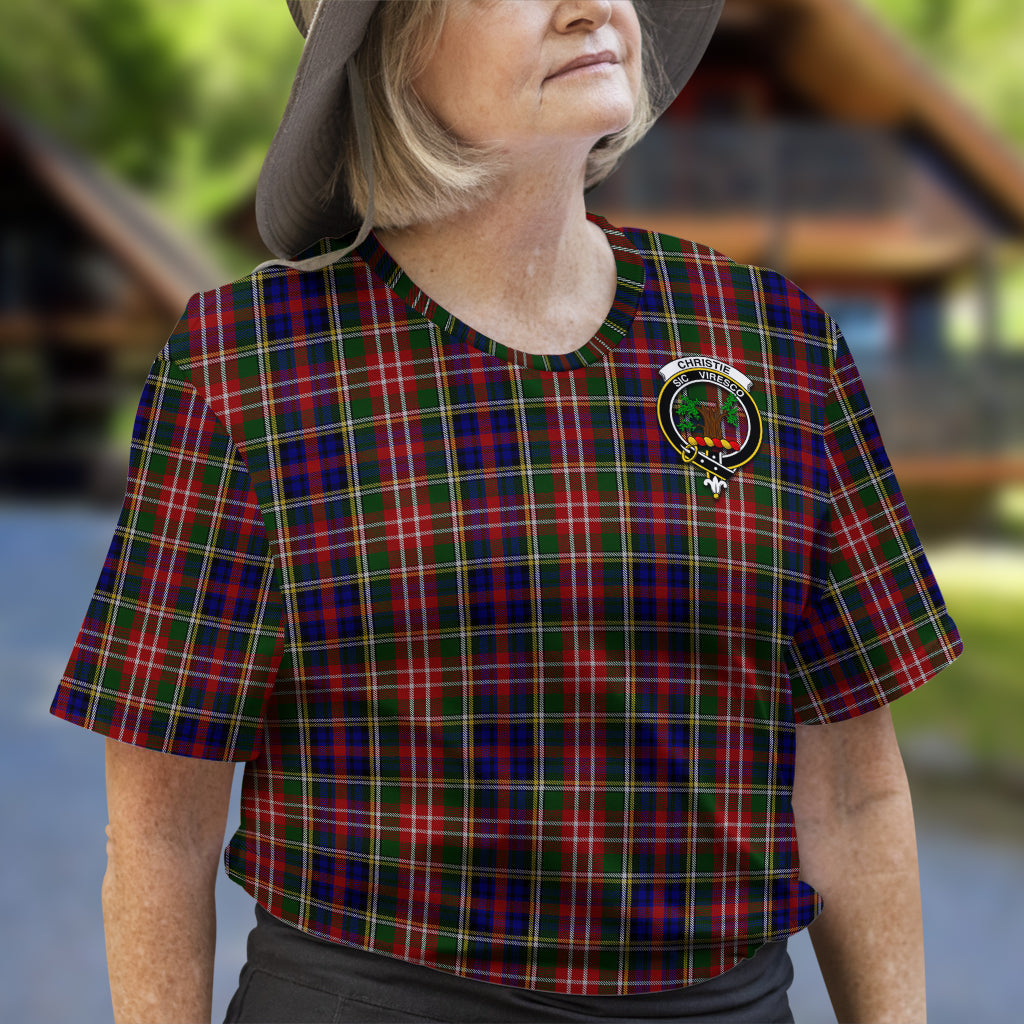 Christie Tartan T-Shirt with Family Crest - Tartan Vibes Clothing