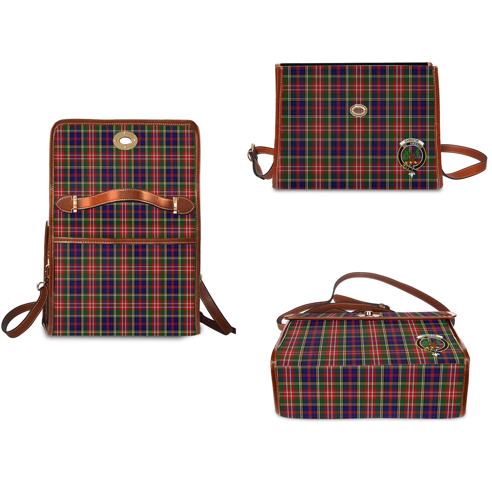 christie-tartan-leather-strap-waterproof-canvas-bag-with-family-crest