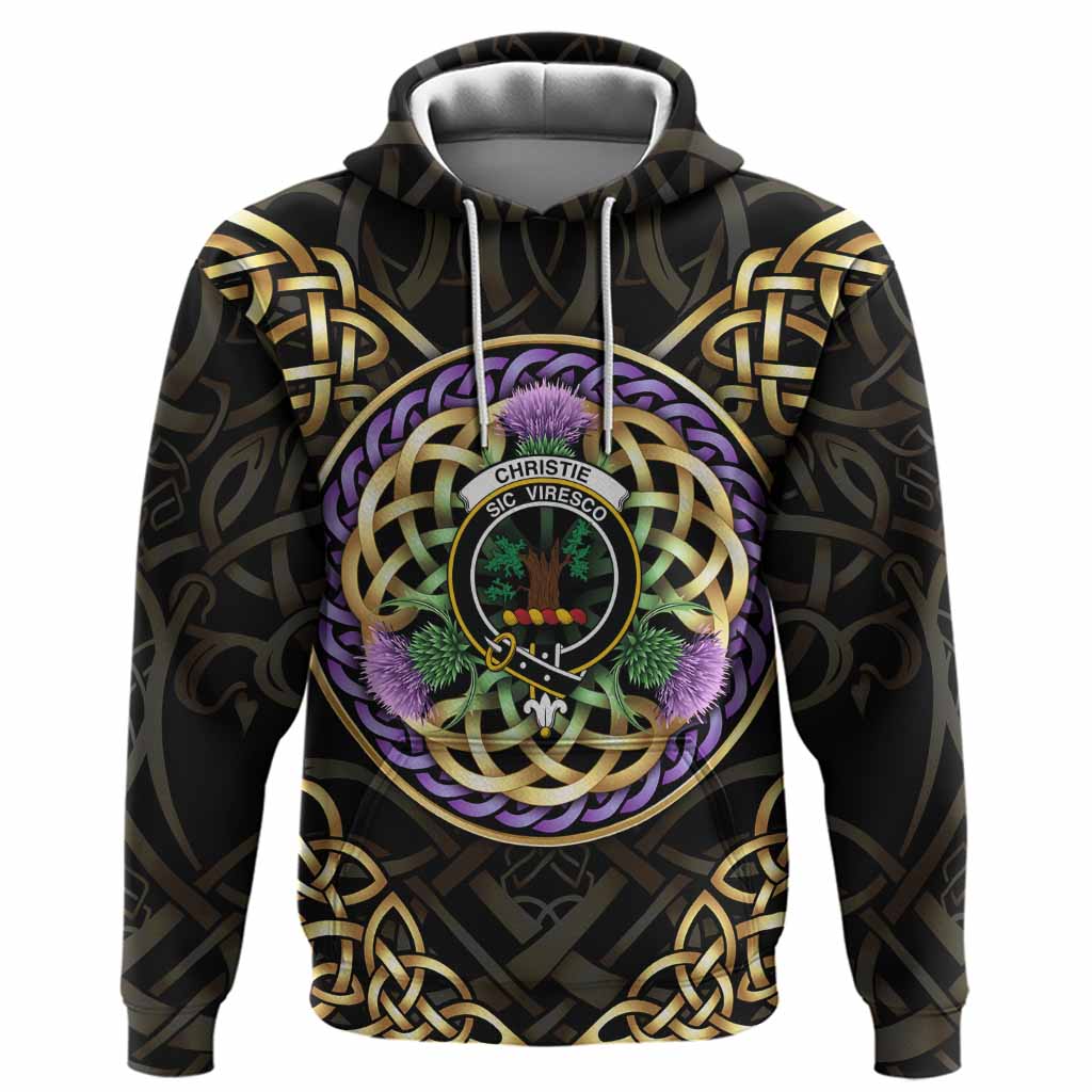 Christie Clan Crest Hoodie Celtic Scottish Thistle