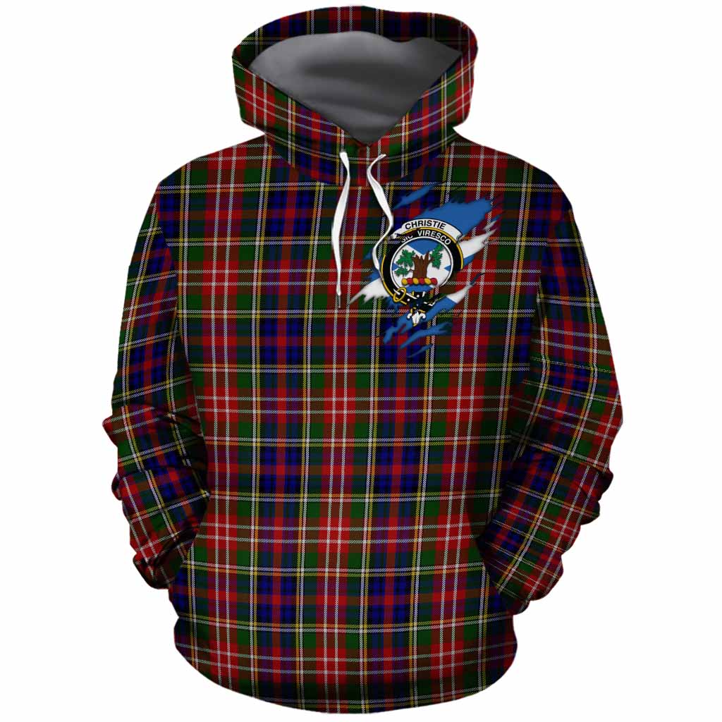 Christie Clan Crest In Me Tartan Cotton Hoodie Scotland Flag Style