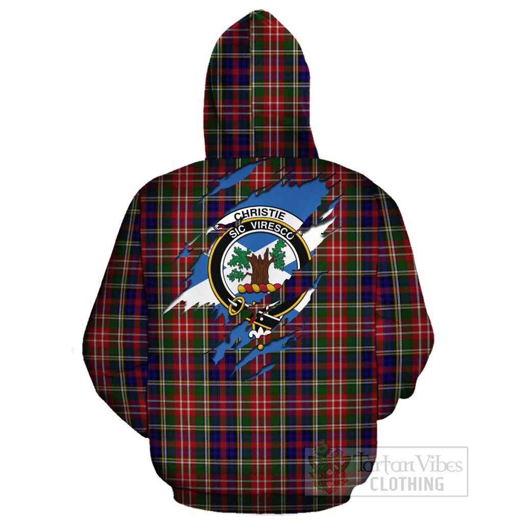Christie Clan Crest In Me Tartan Cotton Hoodie Scotland Flag Style