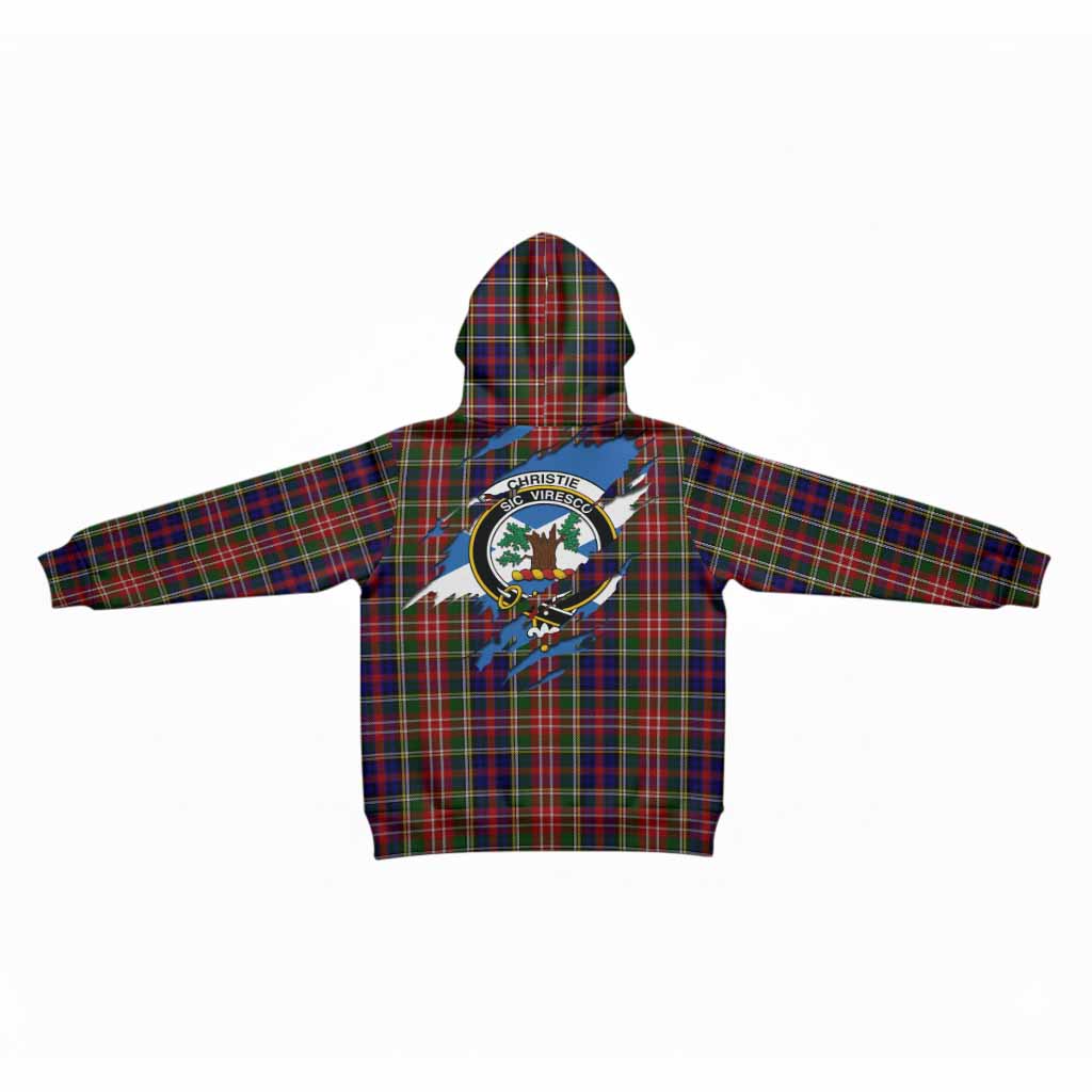 Christie Clan Crest In Me Tartan Kid Hoodie Scotland Flag Style