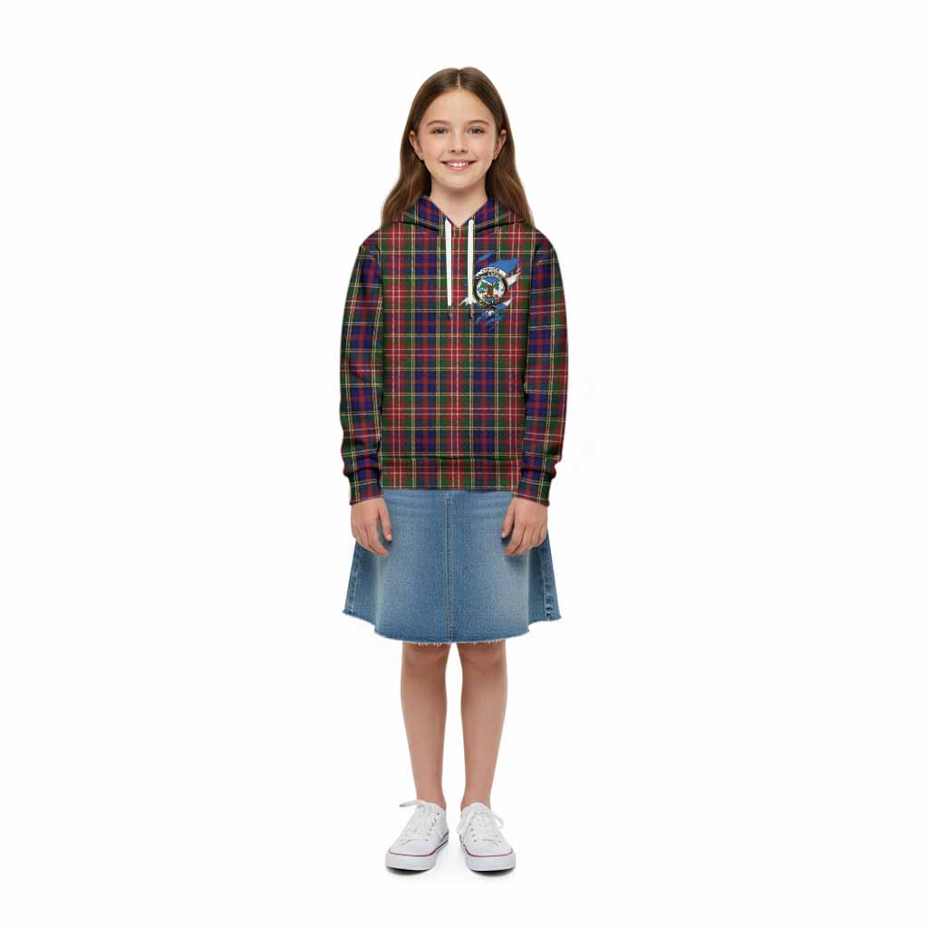 Christie Clan Crest In Me Tartan Kid Hoodie Scotland Flag Style