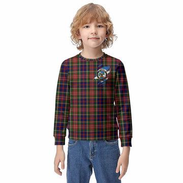 Christie Clan Crest In Me Tartan Kid Knitted Sweatshirt Scotland Flag Style