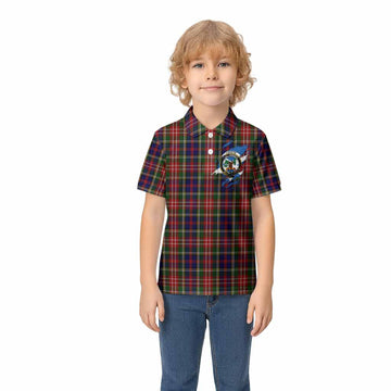 Christie Clan Crest In Me Tartan Kid Polo Shirt Scotland Flag Style