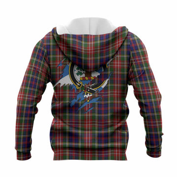 Christie Clan Crest In Me Tartan Knitted Hoodie Scotland Flag Style