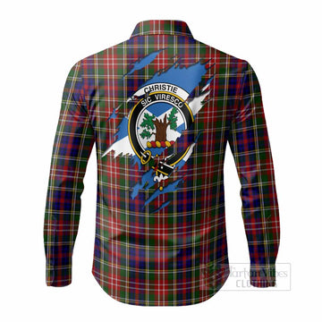 Christie Clan Crest In Me Tartan Long Sleeve Button Shirts Scotland Flag Style