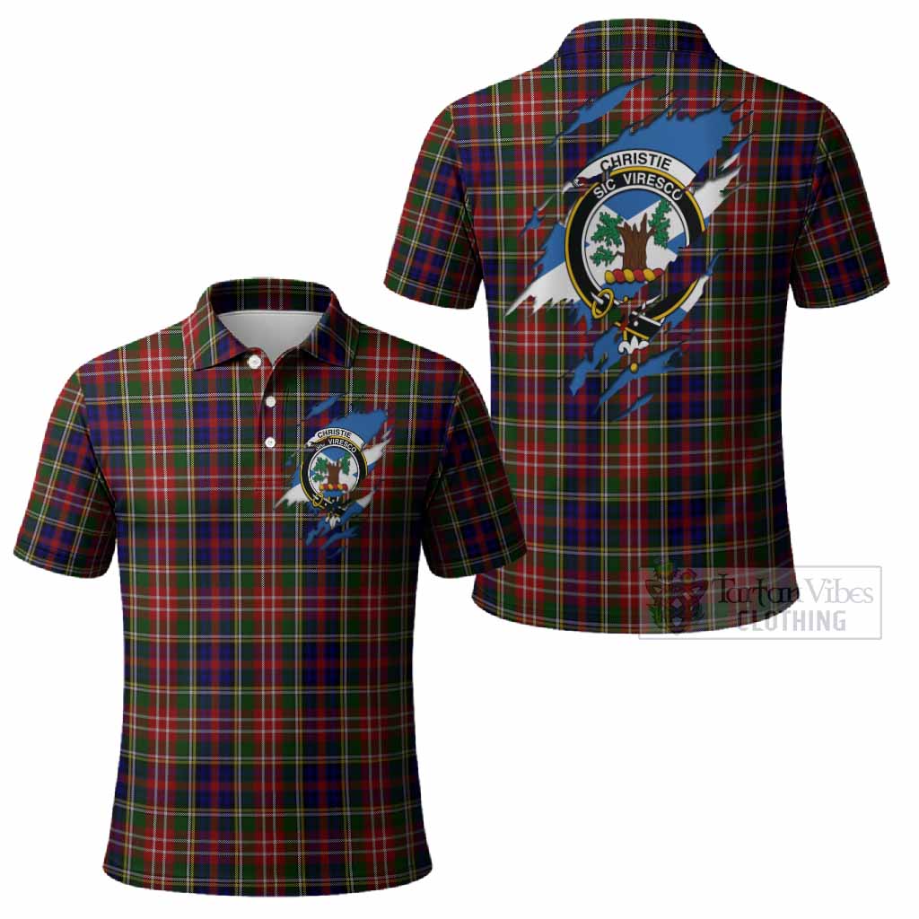 Christie Clan Crest In Me Tartan Polo Shirt Scotland Flag Style