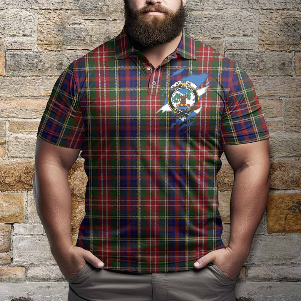 Christie Clan Crest In Me Tartan Polo Shirt Scotland Flag Style
