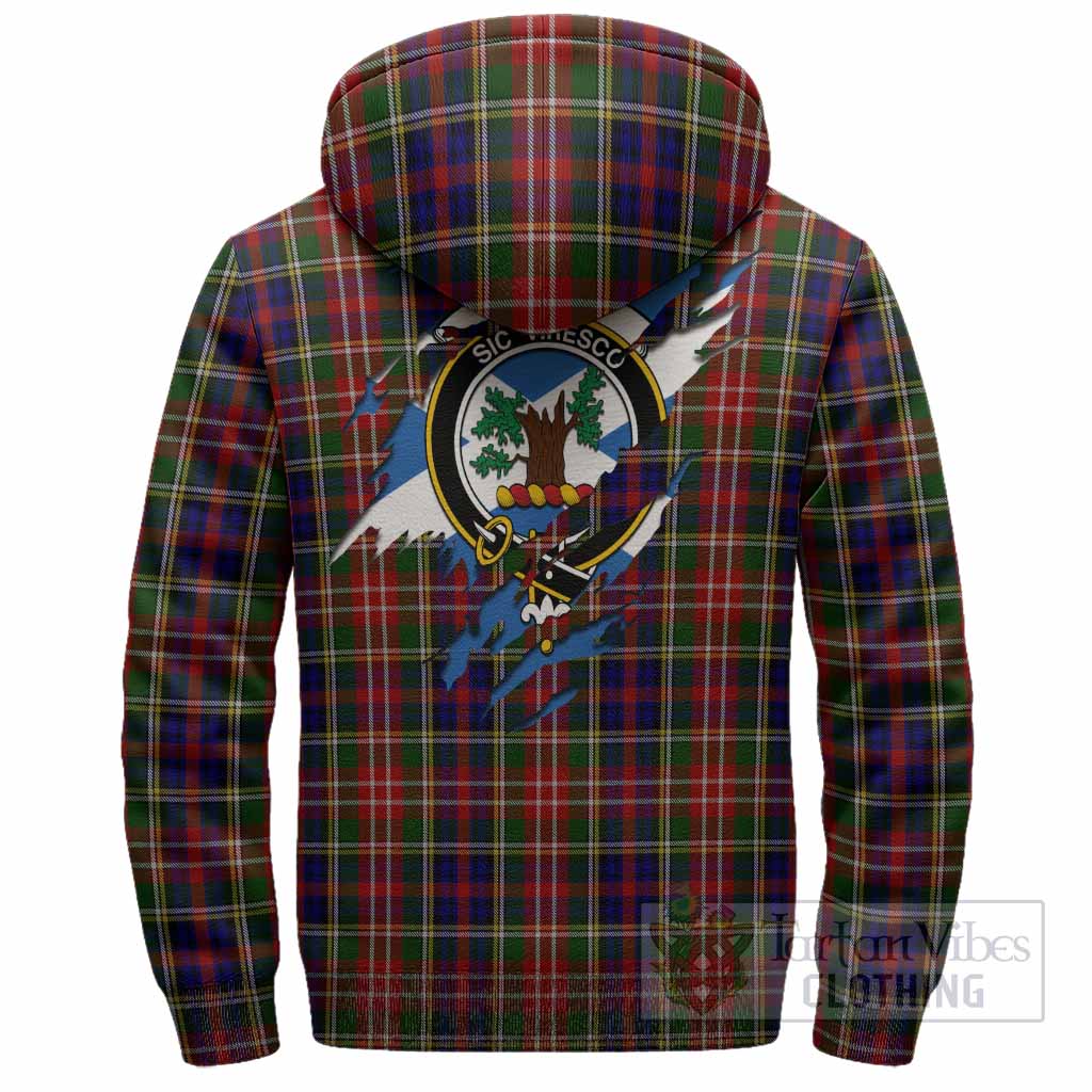 Christie Clan Crest In Me Tartan Sherpa Hoodie Scotland Flag Style