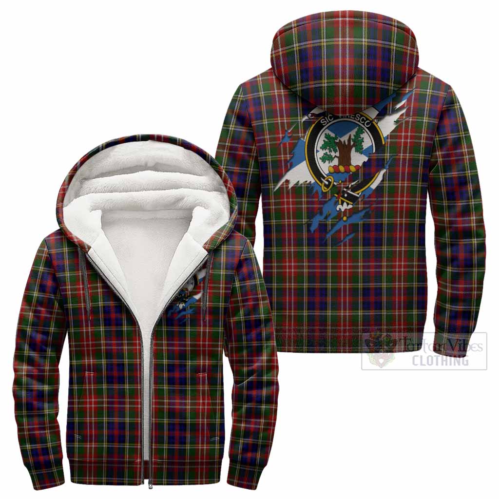Christie Clan Crest In Me Tartan Sherpa Hoodie Scotland Flag Style