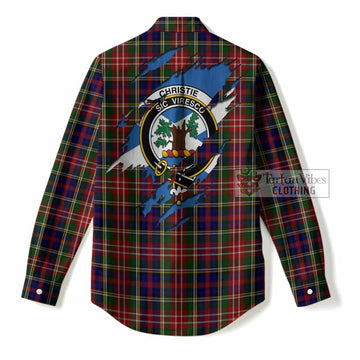 Christie Clan Crest In Me Tartan Women Casual Shirt Scotland Flag Style