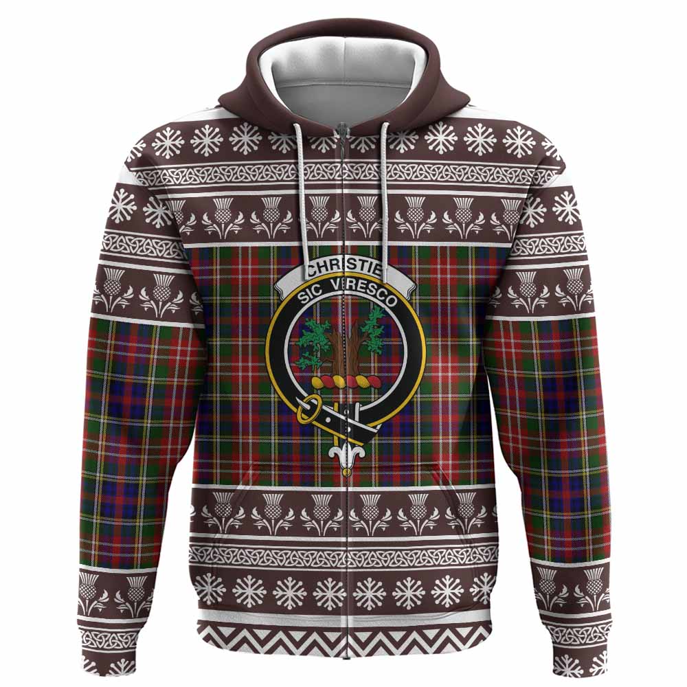 Christie Clan Tartan Christmas Hoodie with Family Crest - Tartan Vibes Clothing