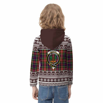 Christie Clan Tartan Christmas Kid Hoodie with Family Crest