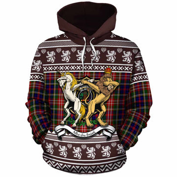 Christie Clan Tartan Crest Christmas Cotton Hoodie Coat of Arms Funny Style