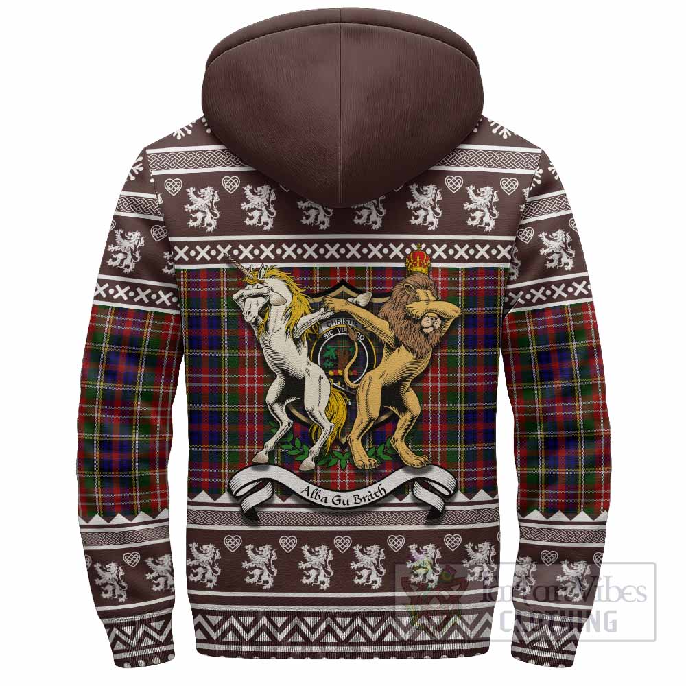 Christie Clan Tartan Crest Christmas Fleece Hoodie Coat of Arms Funny Style - Tartan Vibes Clothing