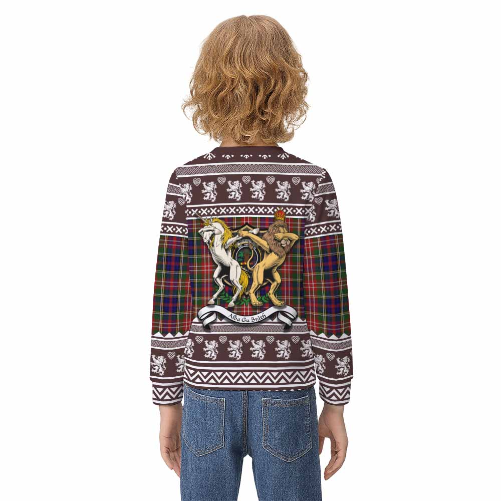 Christie Clan Tartan Crest Christmas Kid Ugly Sweatshirt Coat of Arms Funny Style - Tartan Vibes Clothing