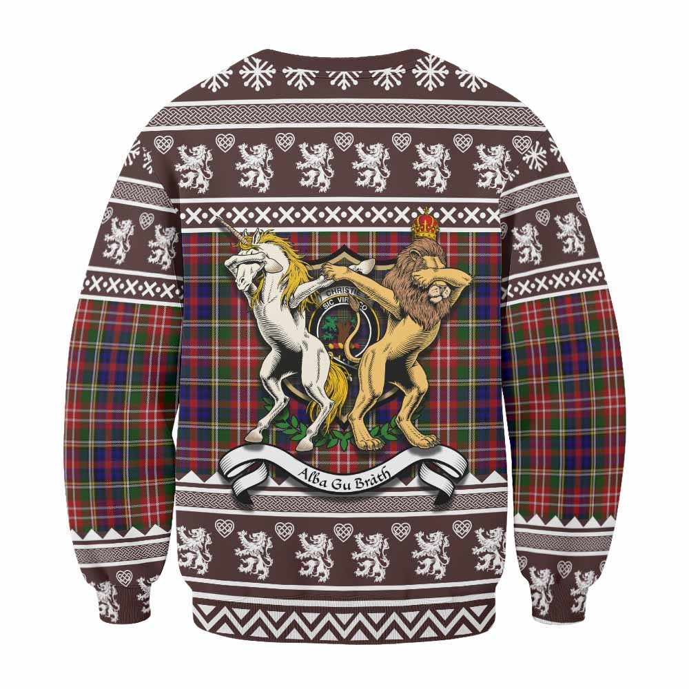Christie Clan Tartan Crest Christmas Sweatshirt Coat of Arms Funny Style - Tartan Vibes Clothing