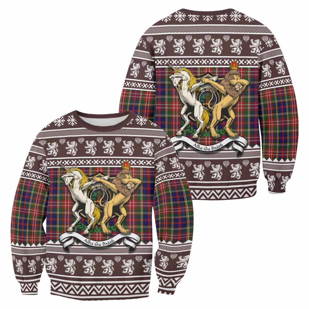 Christie Clan Tartan Crest Christmas Sweatshirt Coat of Arms Funny Style - Tartan Vibes Clothing