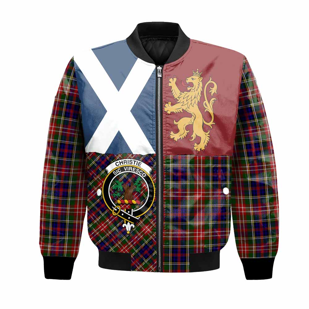Christie Crest Tartan Bomber Jacket with Lion Rampant Saltire Style