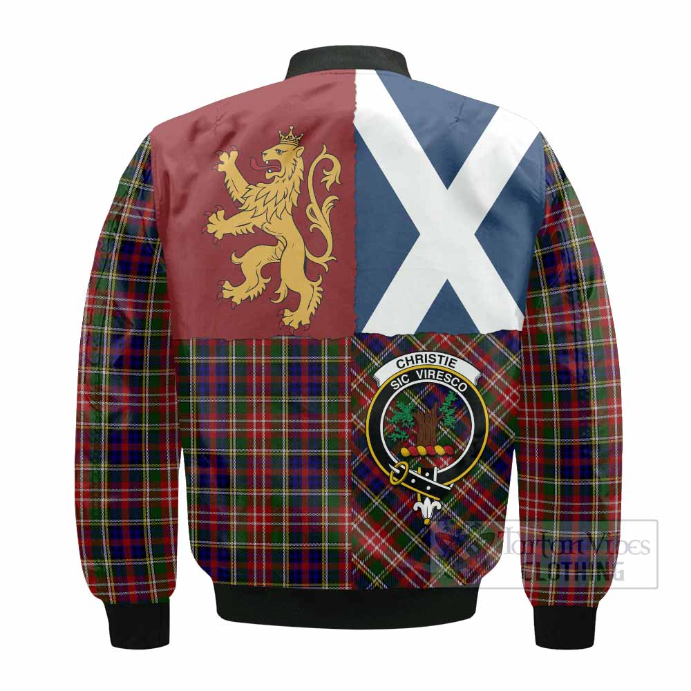 Christie Crest Tartan Bomber Jacket with Lion Rampant Saltire Style