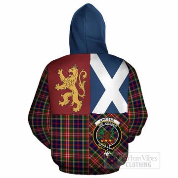 Christie Crest Tartan Cotton Hoodie with Lion Rampant Saltire Style