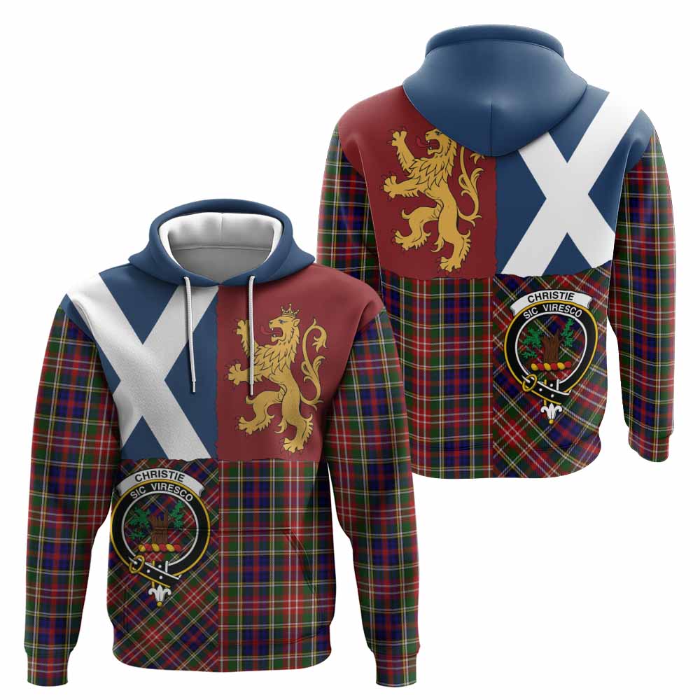 Christie Crest Tartan Hoodie with Lion Rampant Saltire Style