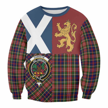 Christie Crest Tartan Sweatshirt with Lion Rampant Saltire Style