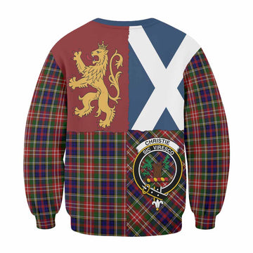 Christie Crest Tartan Sweatshirt with Lion Rampant Saltire Style