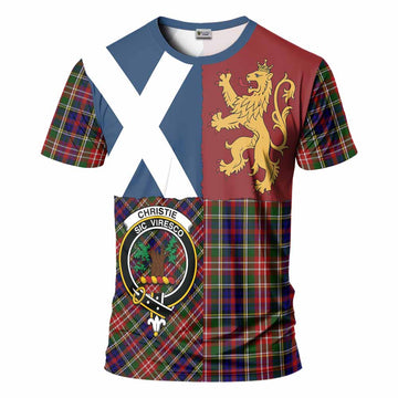 Christie Crest Tartan T-Shirt with Lion Rampant Saltire Style