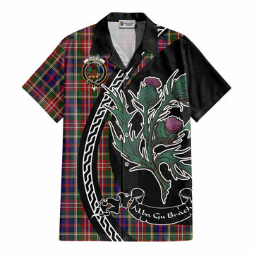 Christie Family Crest Tartan Cotton Hawaiian Shirt Alba Thistle Inspired