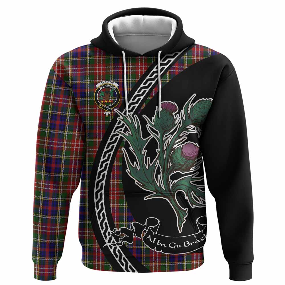 Christie Family Crest Tartan Hoodie Alba Thistle Inspired - Tartan Vibes Clothing