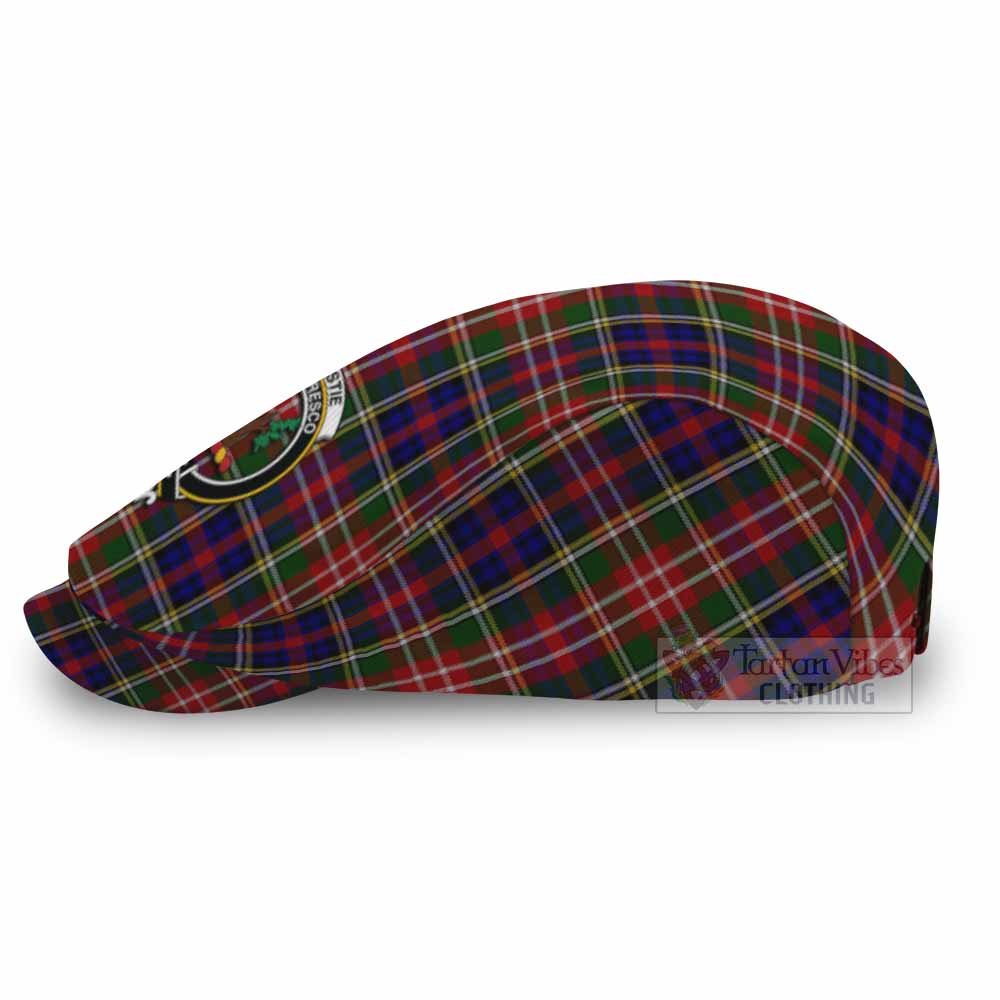 Christie Family Crest Tartan Jeff Cap, Tartan Flat Cap