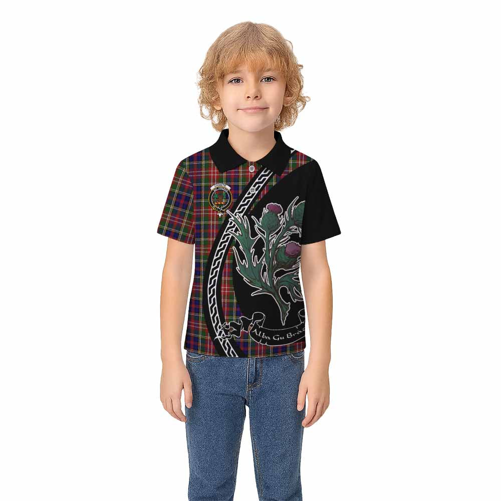 Christie Family Crest Tartan Kid Polo Shirt Alba Thistle Inspired - Tartan Vibes Clothing