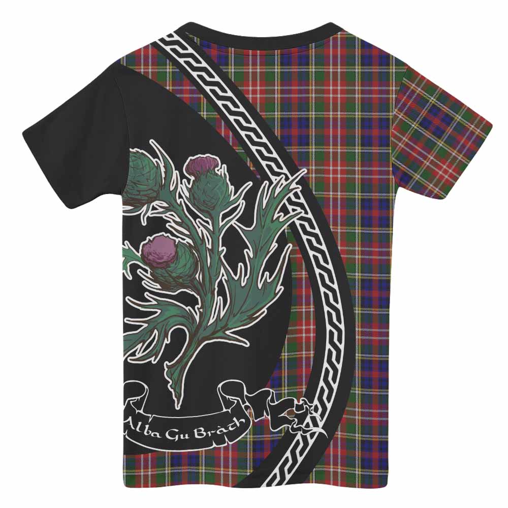 Christie Family Crest Tartan Kid T-shirt Alba Thistle Inspired - Tartan Vibes Clothing