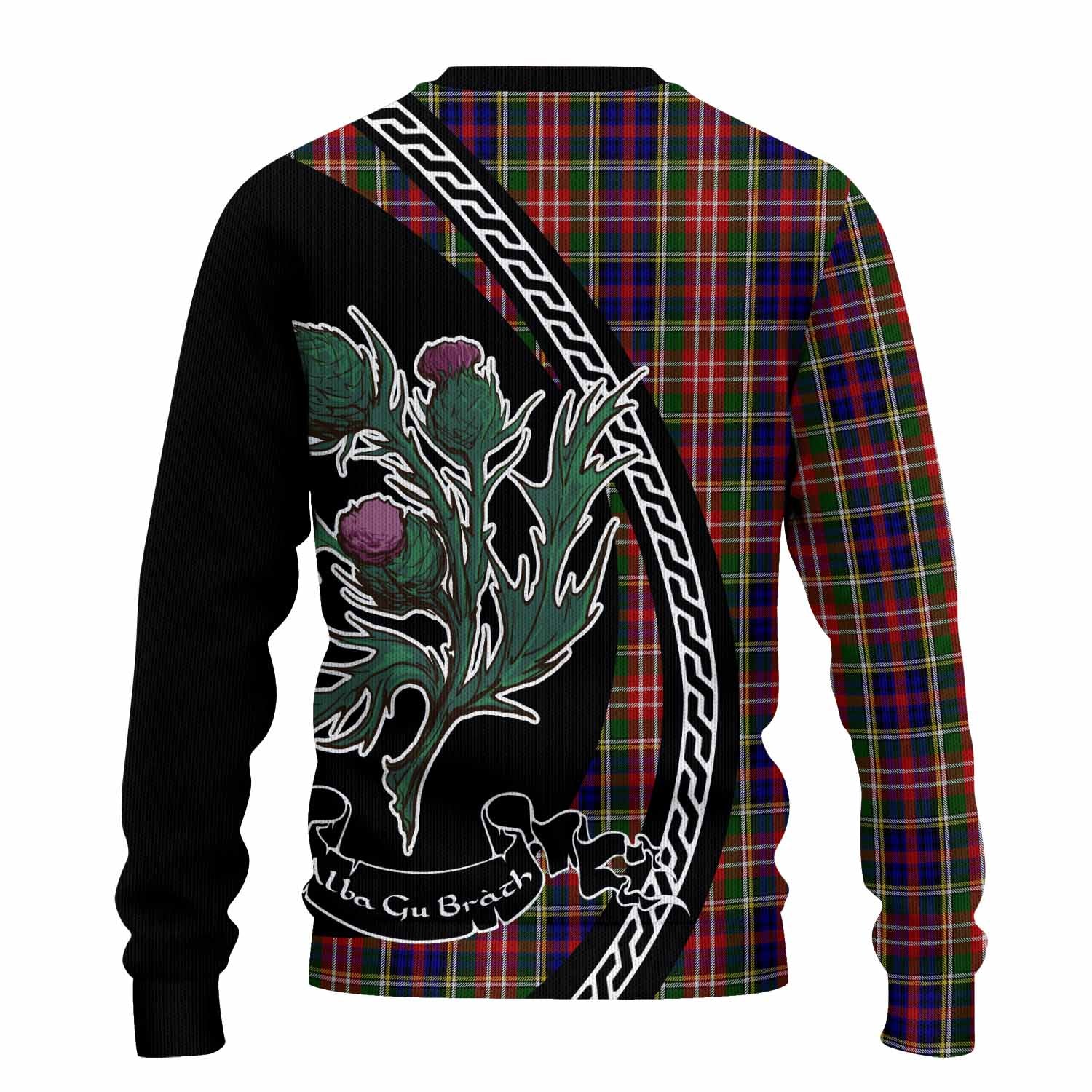 Christie Family Crest Tartan Knitted Sweater Alba Thistle Inspired - Tartan Vibes Clothing