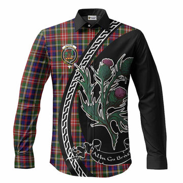 Christie Family Crest Tartan Long Sleeve Button Shirts Alba Thistle Inspired