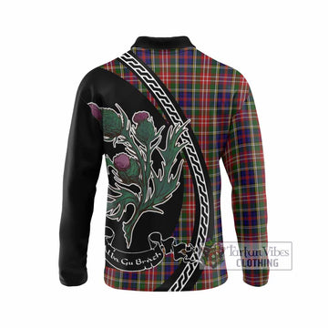 Christie Family Crest Tartan Long Sleeve Polo Shirt Alba Thistle Inspired - Tartan Vibes Clothing