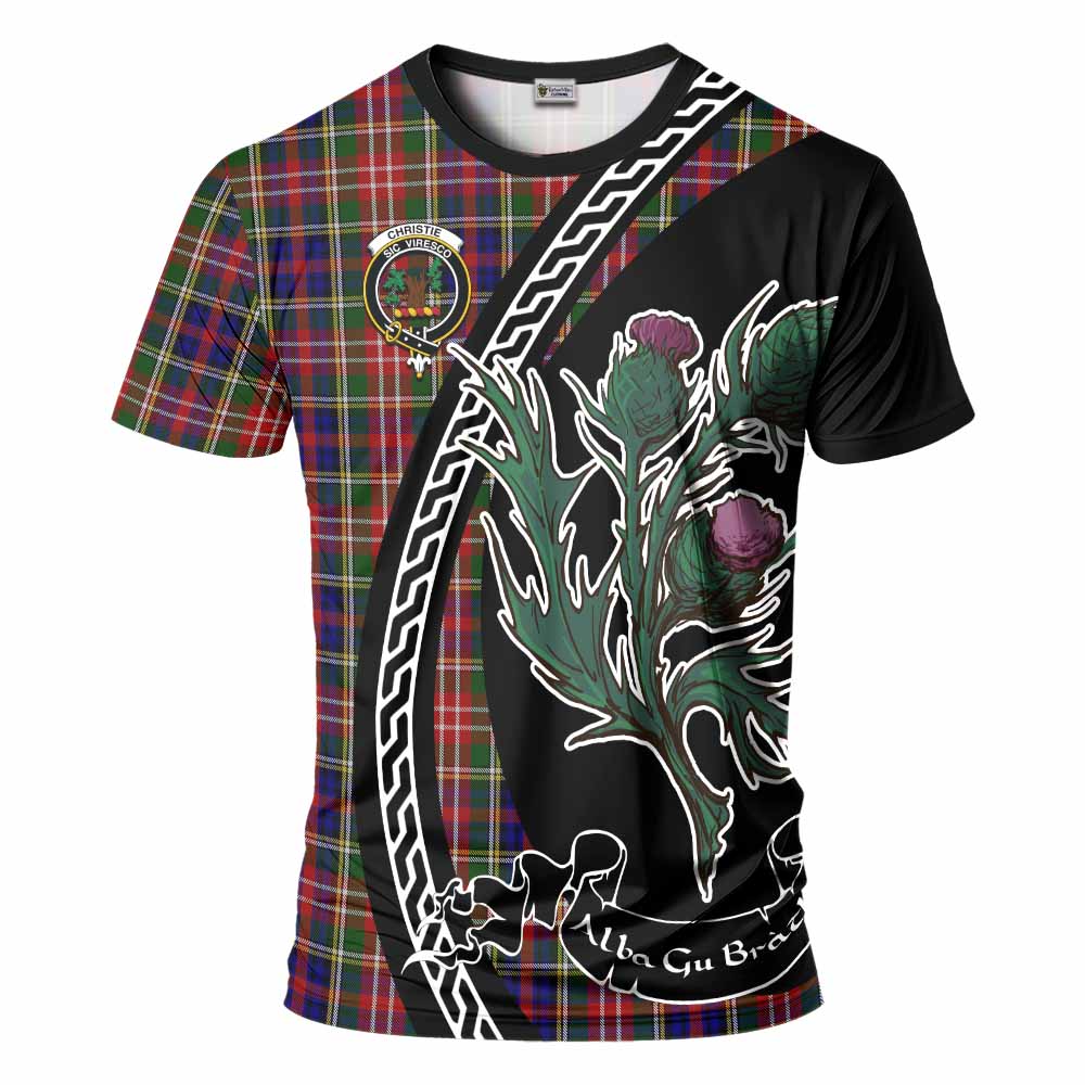 Christie Family Crest Tartan T-Shirt Alba Thistle Inspired - Tartan Vibes Clothing