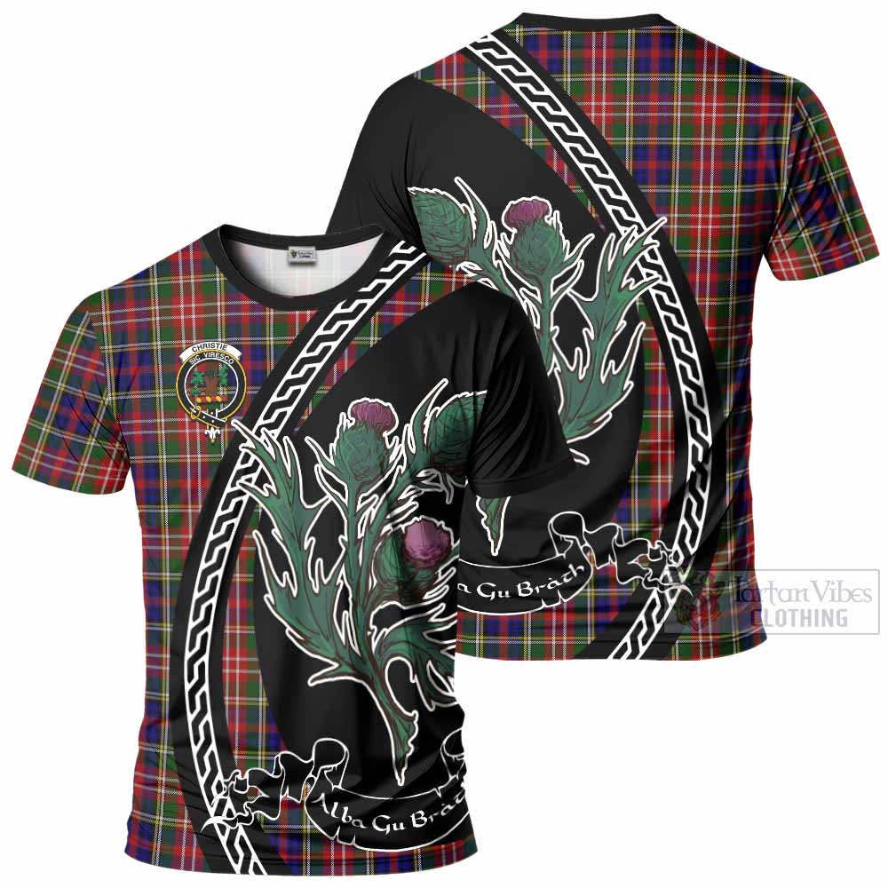 Christie Family Crest Tartan T-Shirt Alba Thistle Inspired - Tartan Vibes Clothing