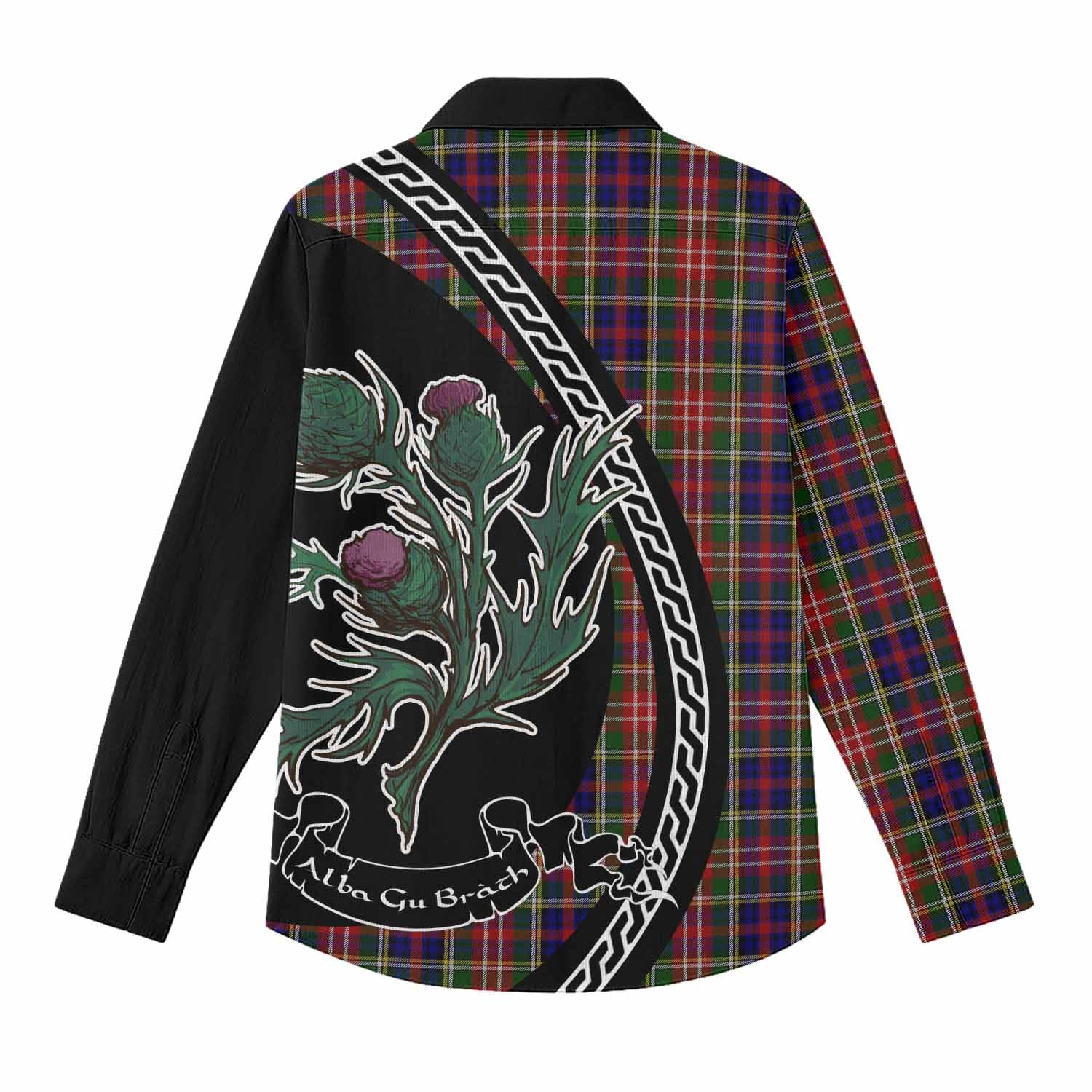 Christie Family Crest Tartan Women Casual Shirt Alba Thistle Inspired - Tartan Vibes Clothing