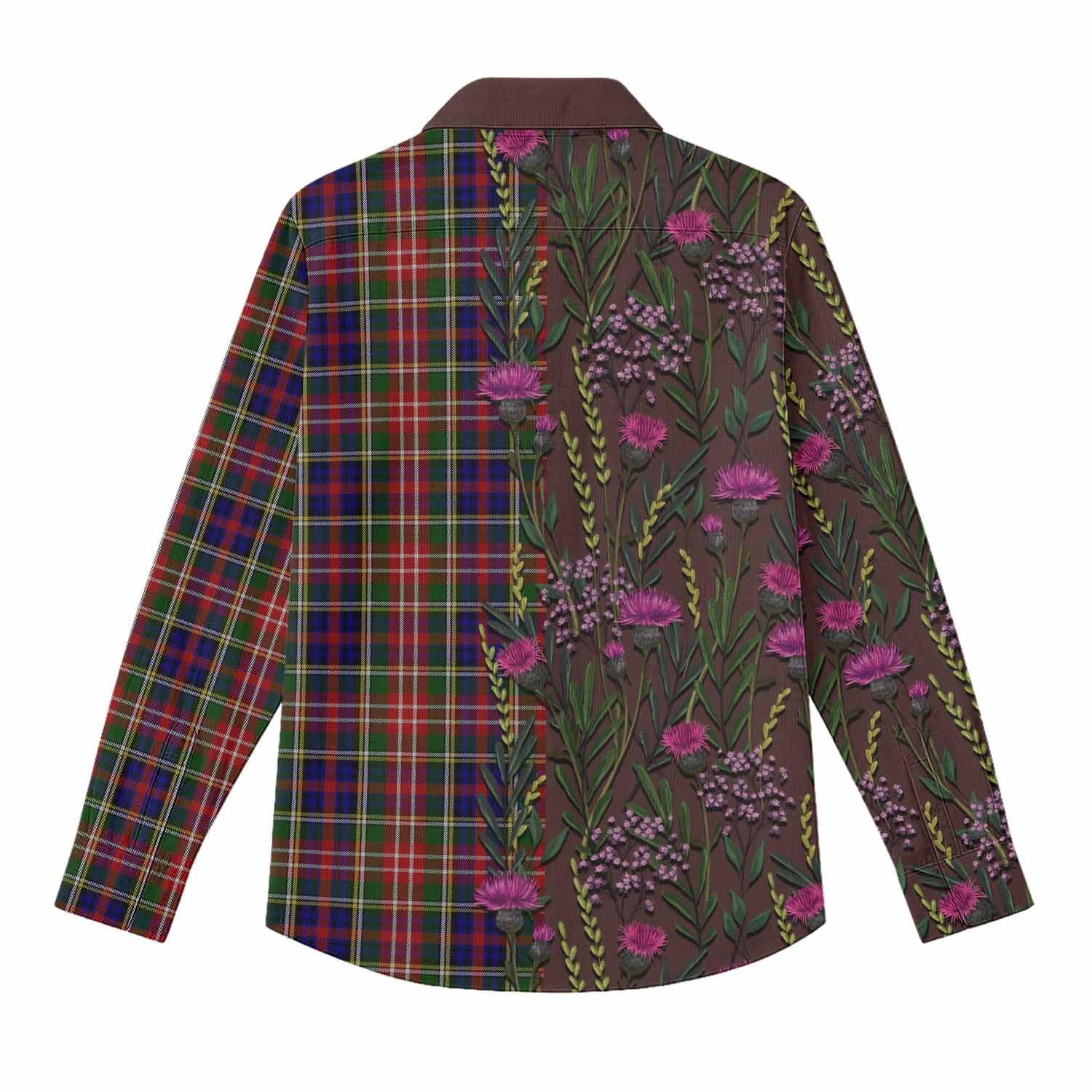 Christie Family Crest Tartan Women Casual Shirt Scottish Thistle Flower Pattern Half Style - Tartan Vibes Clothing